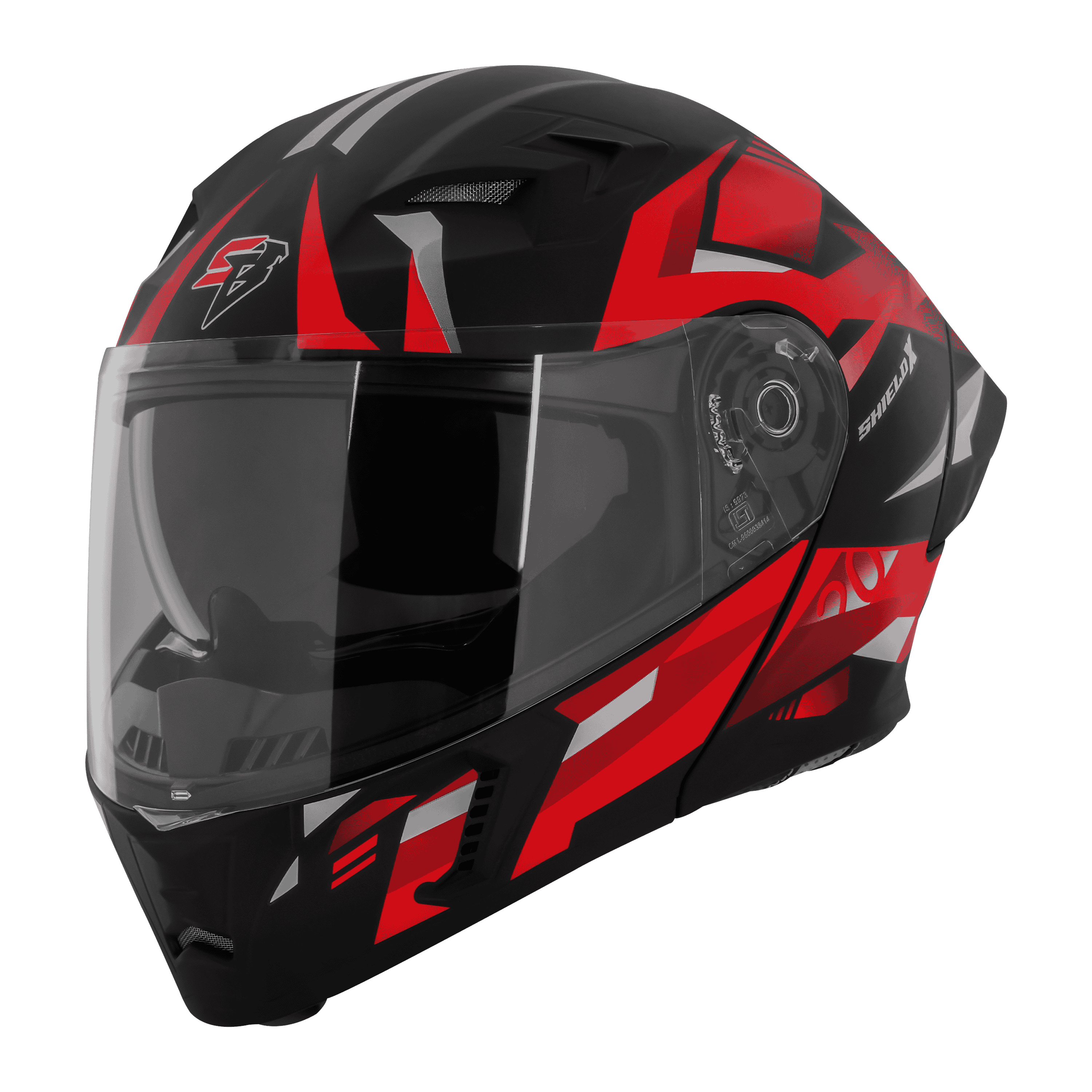 SBA-20 ISS SHIELD X GLOSSY BLACK WITH RED